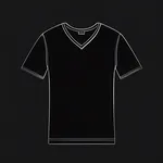 black v-neck t-shirt image